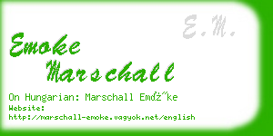 emoke marschall business card